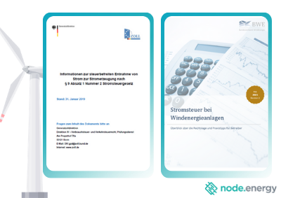 Informationsschreiben der Generalzolldirektion und Hintergrundpapier des BWE zur Stromsteuer im Windpark.