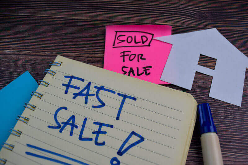 Cash house buyers "Fast Sale" notepad