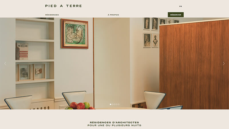 pied a terre website
