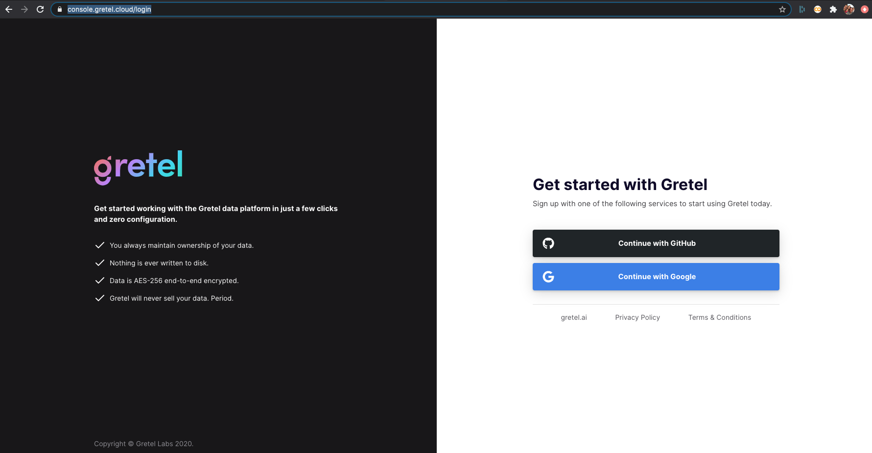 gretel.ai synthetic data service with python SDKs