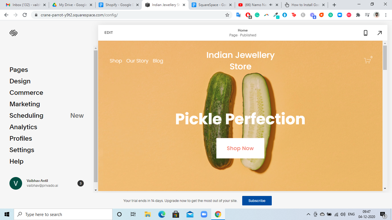 Squarespace Settings