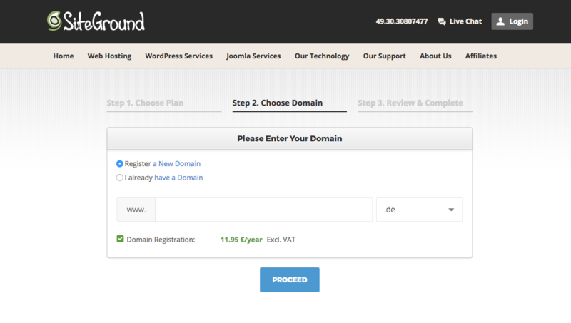Start a WordPress blog on SiteGround