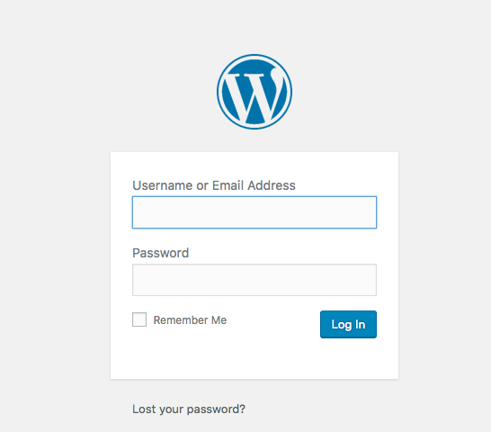 Start a WordPress blog- Log into your Wordpress dashboard