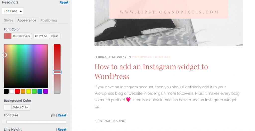 add custom fonts wordpress google fonts lipstick and pixels