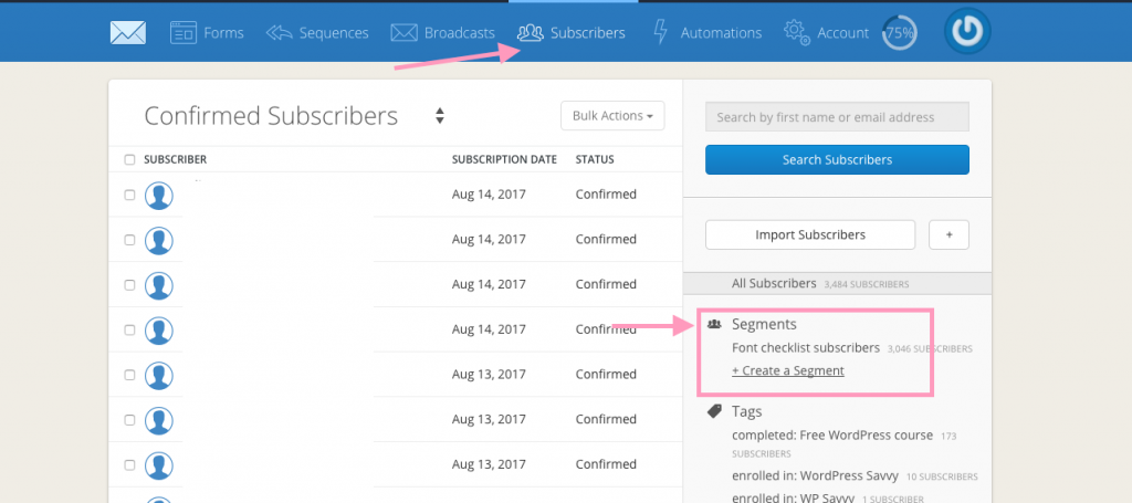 convertkit segments