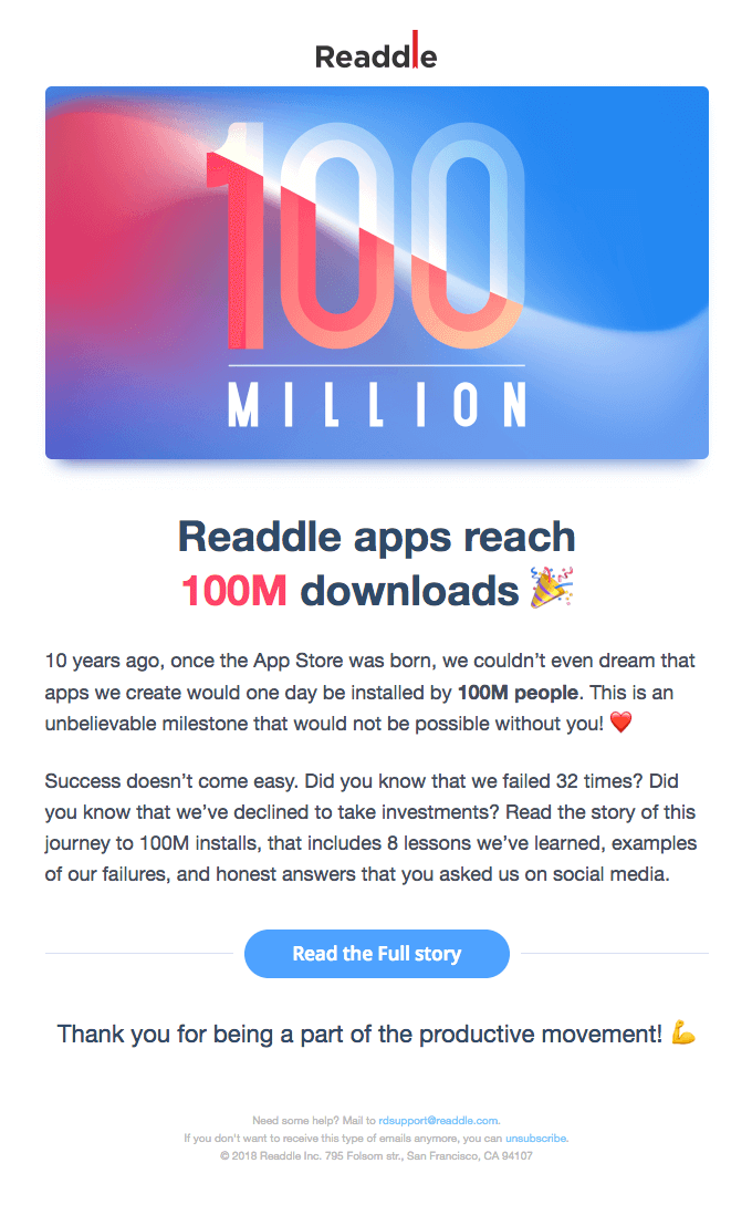 Thank you Email Example