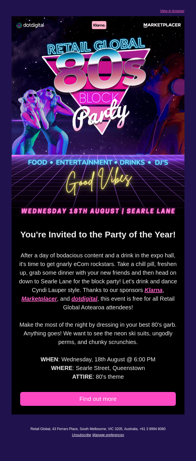 Event Invitation Template by Retail Global