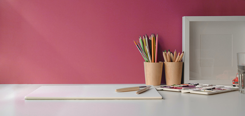 dark pink tone home office color