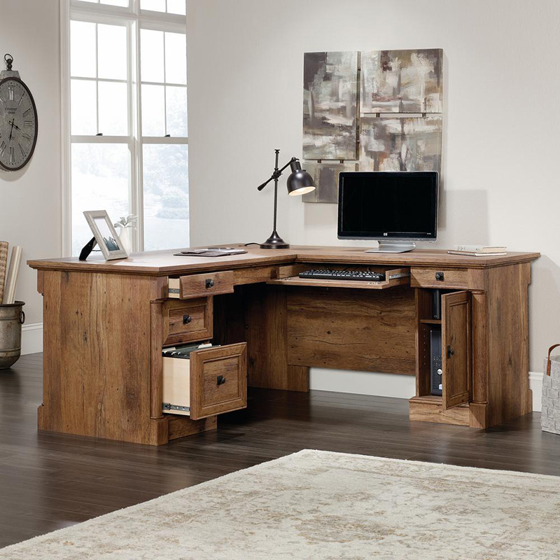 traditional style l-shape desk