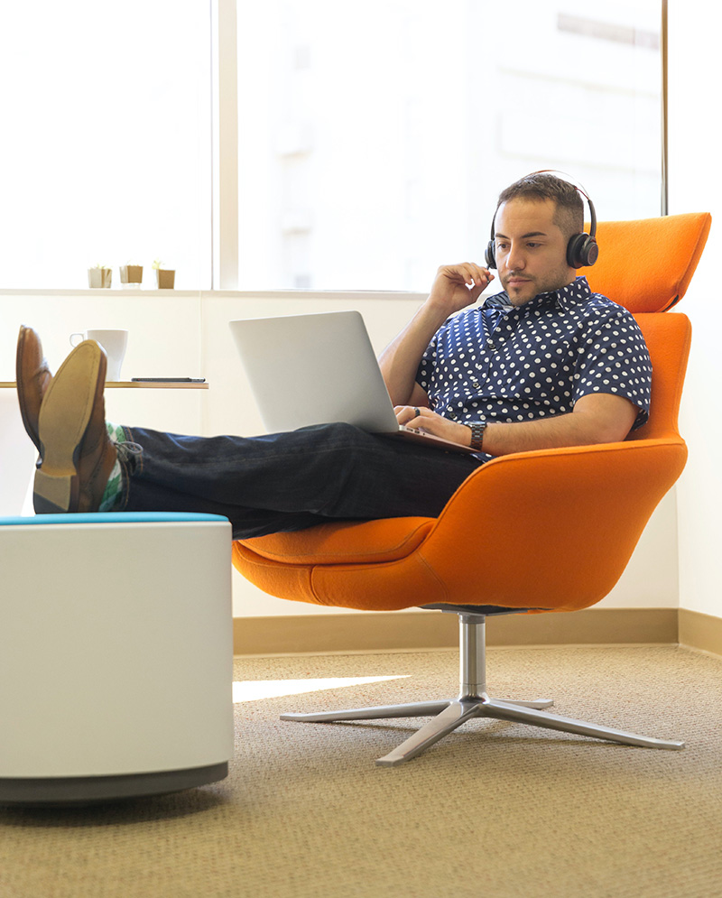 mid century modern office lounge chair
