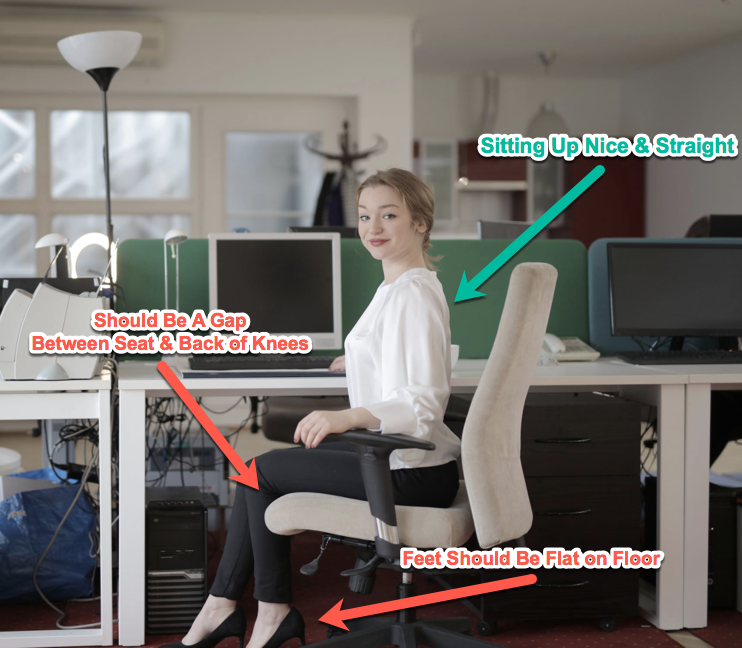 proper office chair posture