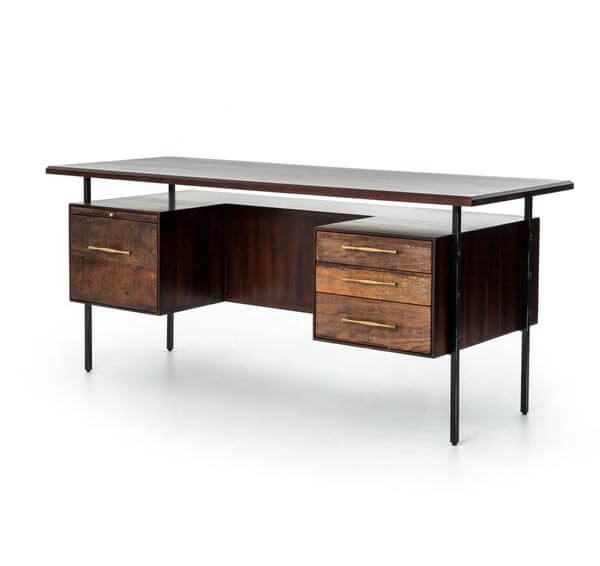 full wood office desk