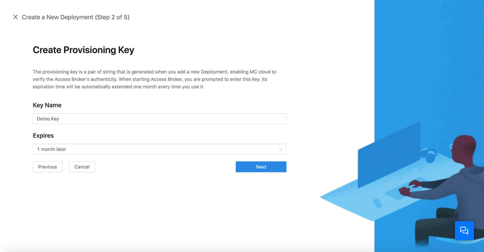 Image Datawiza on how to Create Provisioning Key