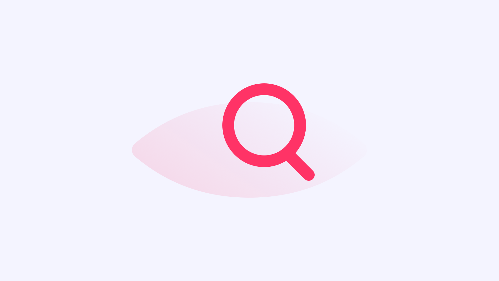 An illustration of a magnifying glass on top of an eye.