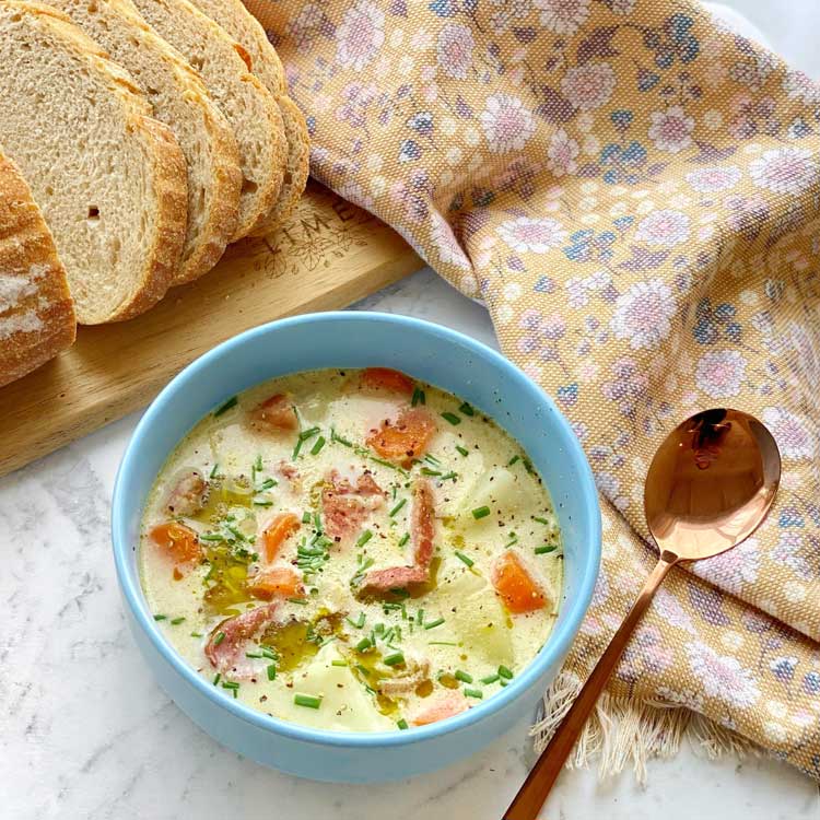 Creamy Bacon & Corn Soup NZ Pork