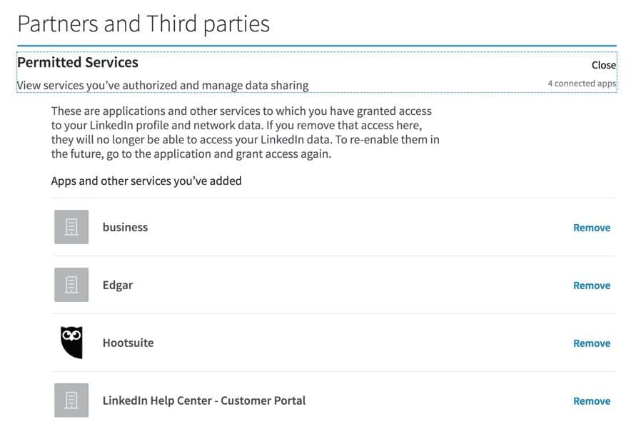 linkedin-app-settings