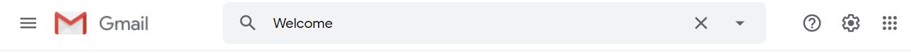 gmail email search welcome mail