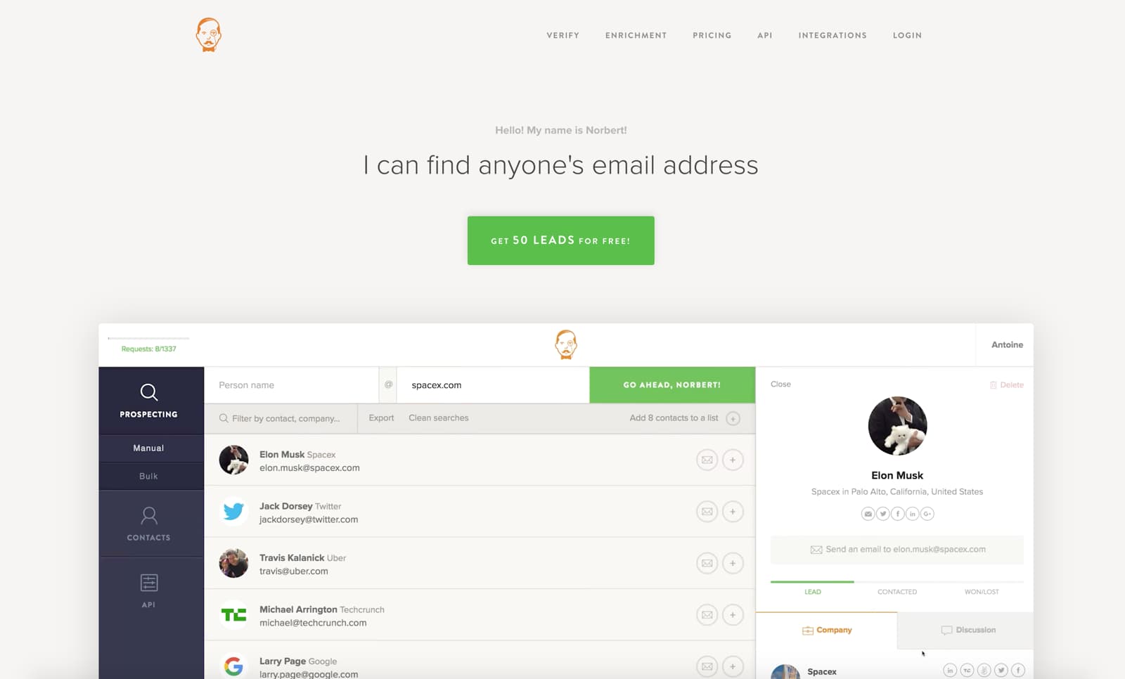 norbert email finder tool