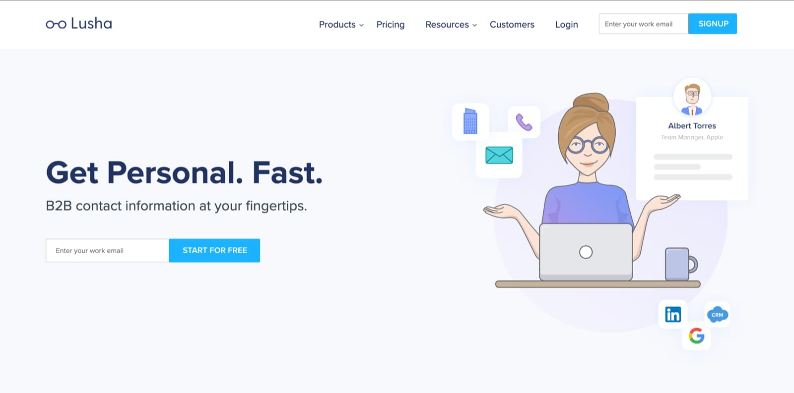 lusha email finder and data tool