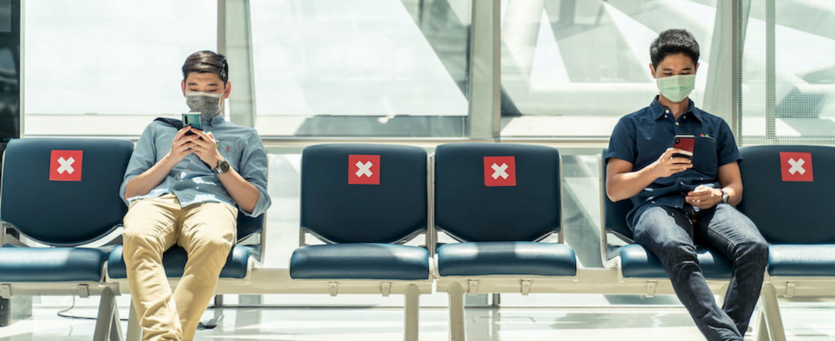 Social Distancing at an Airport
