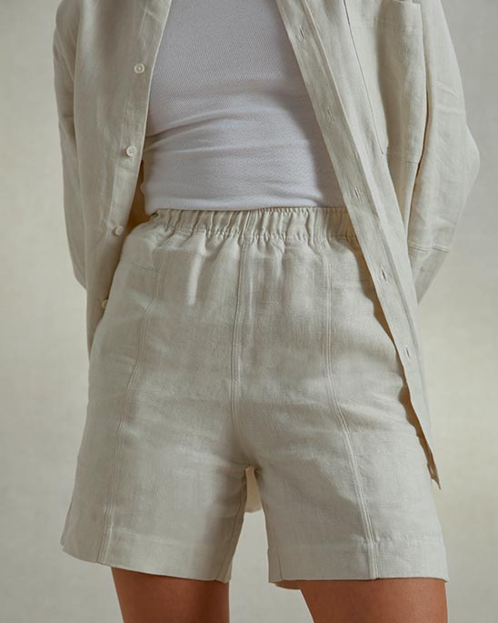 Riley Studio — Linen pocket shorts