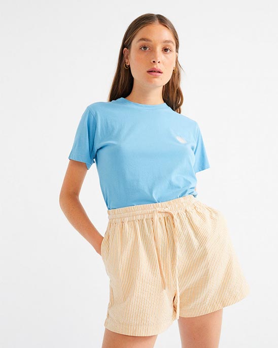 Thinking MU — Seersucker geranio shorts