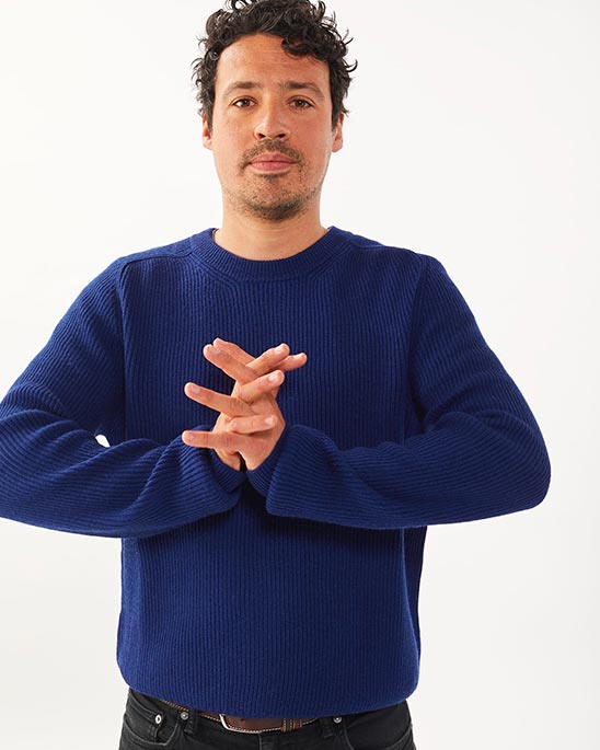 Tricot — Organic wool rib crewneck