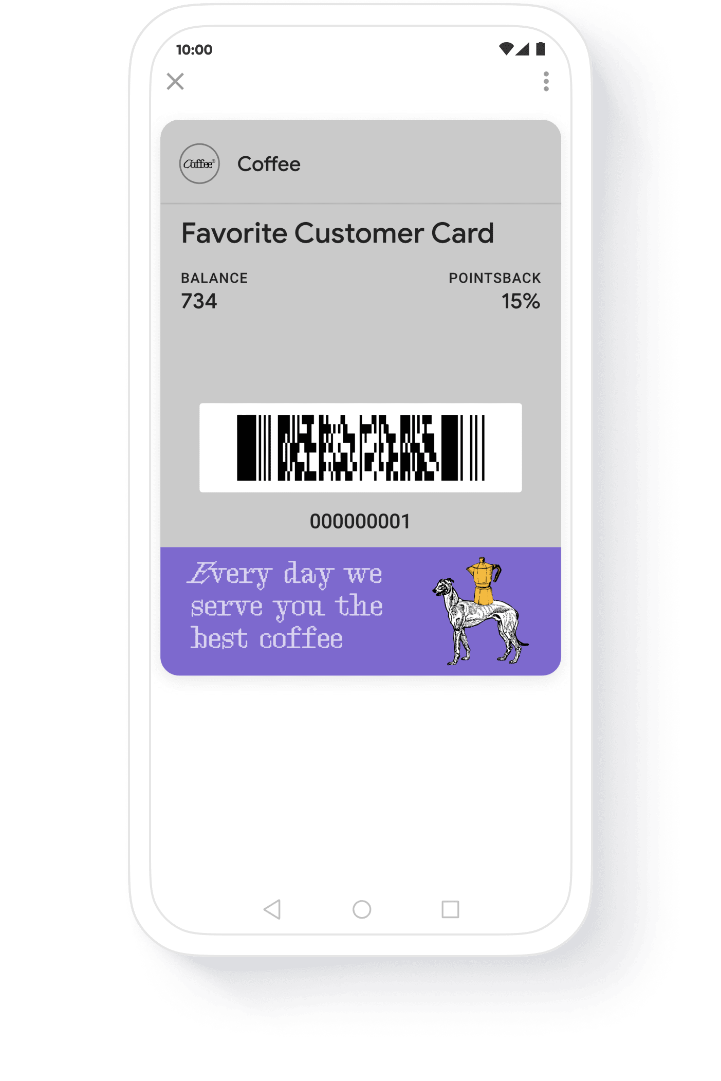 Digital loyalty card in Google pay