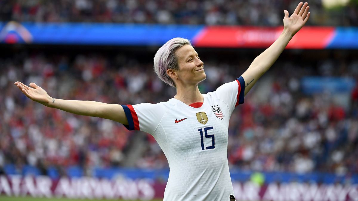 Megan Rapinoe struck an epic pose after scoring against France in the Women's World Cup - CNN