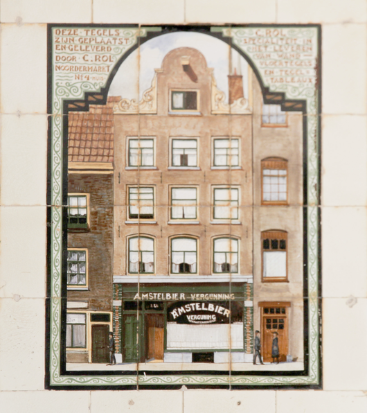 Painting of the facade of the Cafe from the past