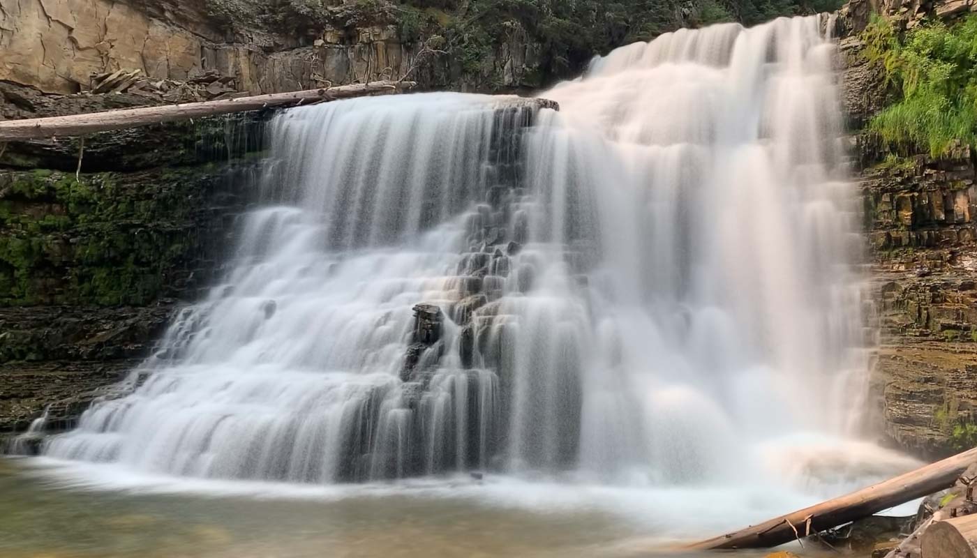 Ousel Falls waterfall in Montana