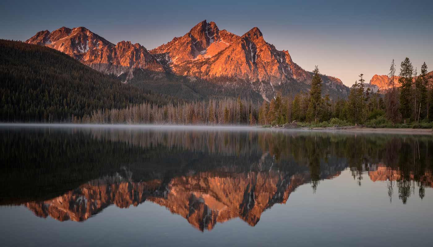 Beautiful lake in the Sawtooth Mountains in Idaho