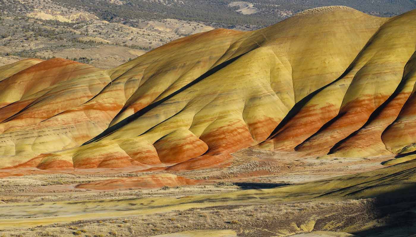 Painted hills of John Day Fossil Beds in Oregon