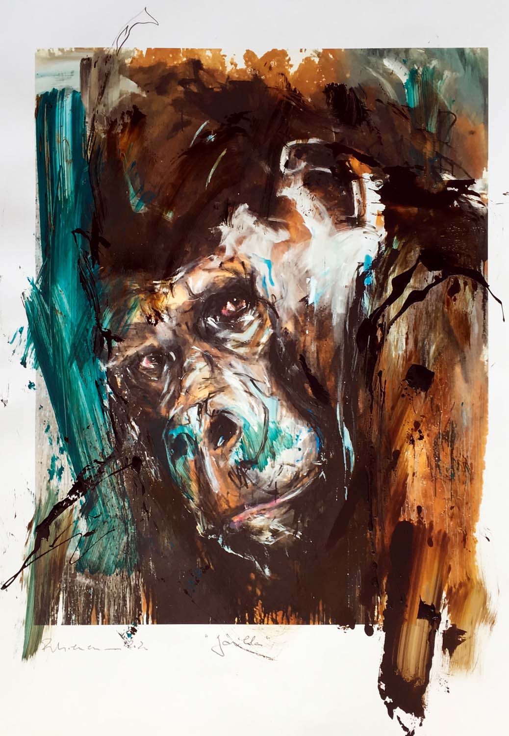 Gorilla Übermalung
