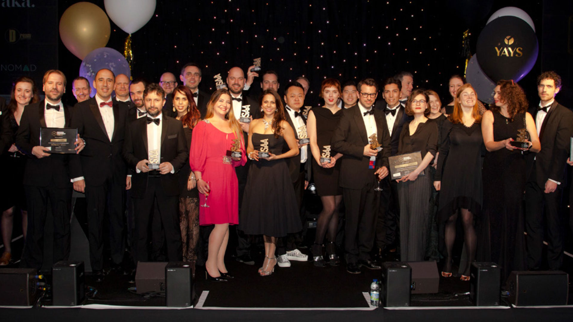 Picture of attendees of the Serviced Apartment Awards 2019. Stow-Away picking up two awards at the Serviced Apartment Awards 2019.