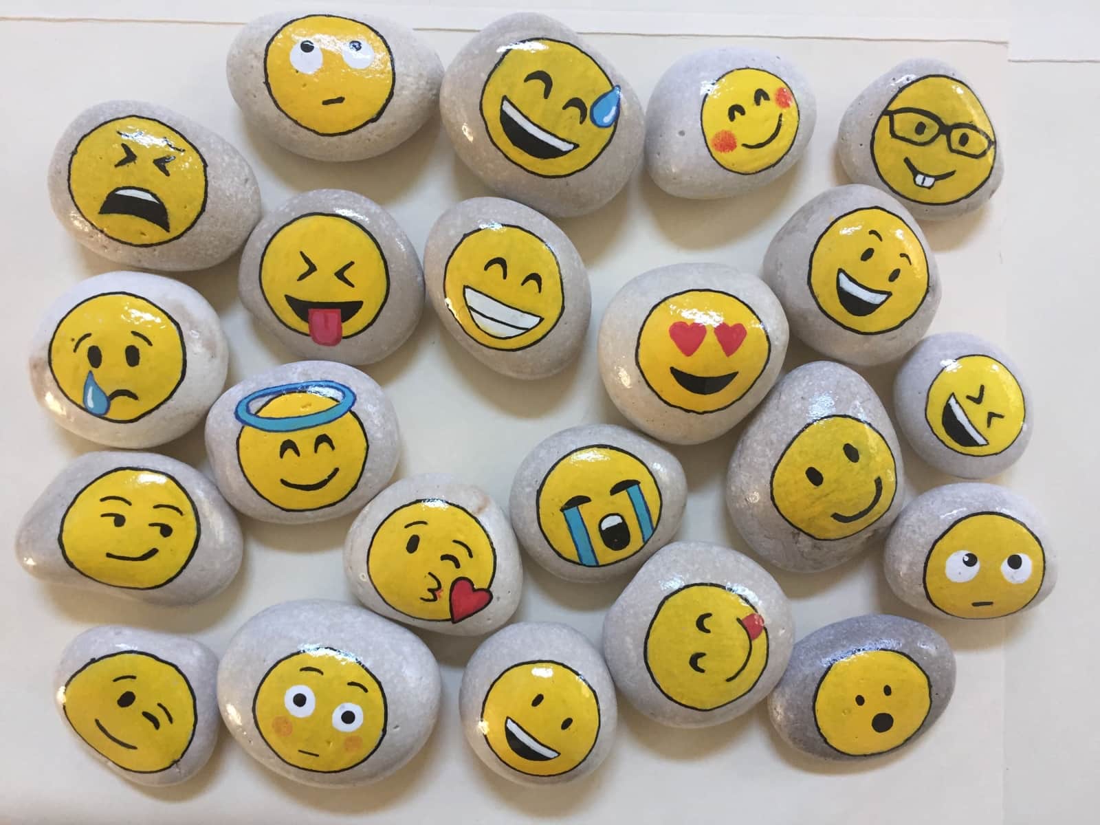 Emoji Painted Rocks