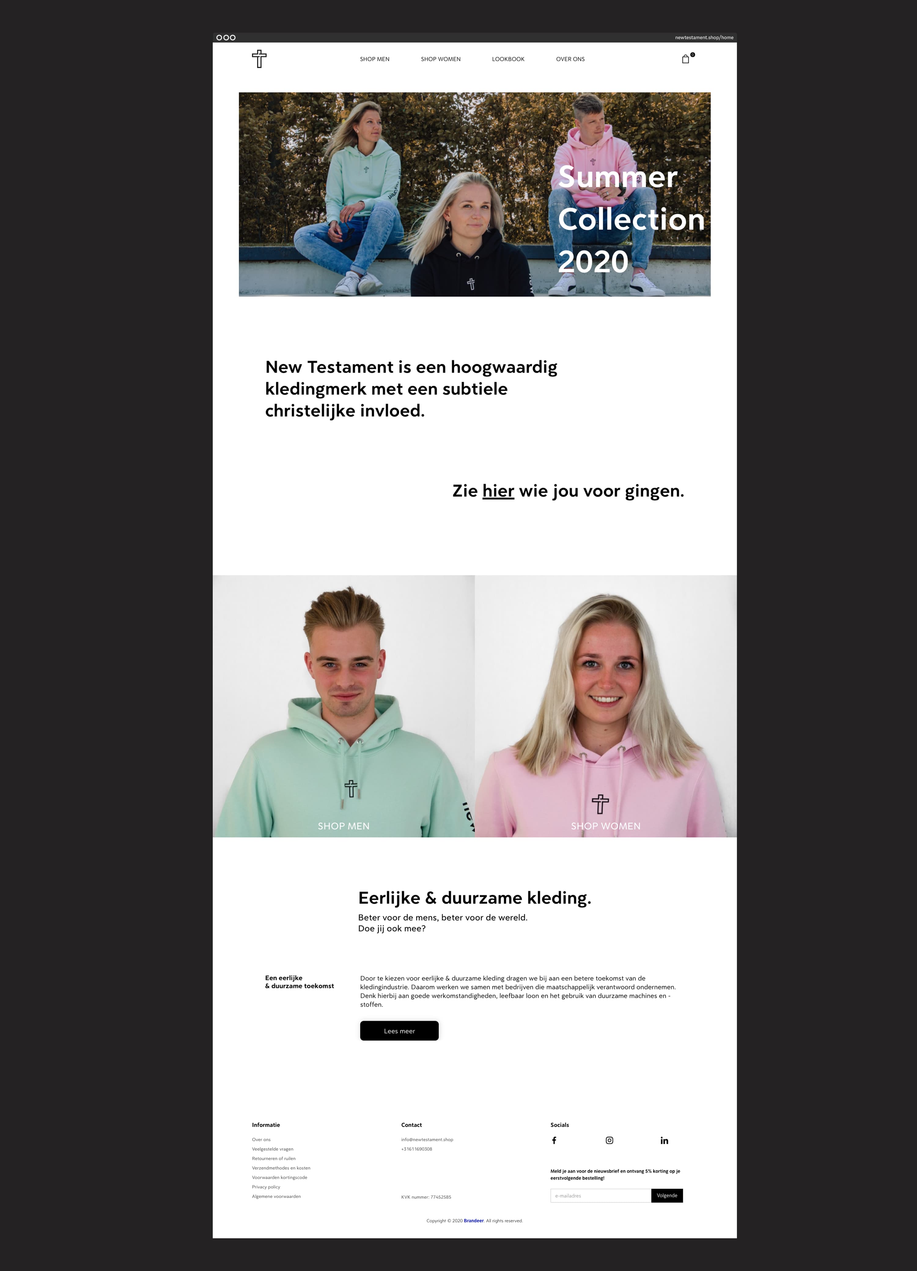 new testament website homepage