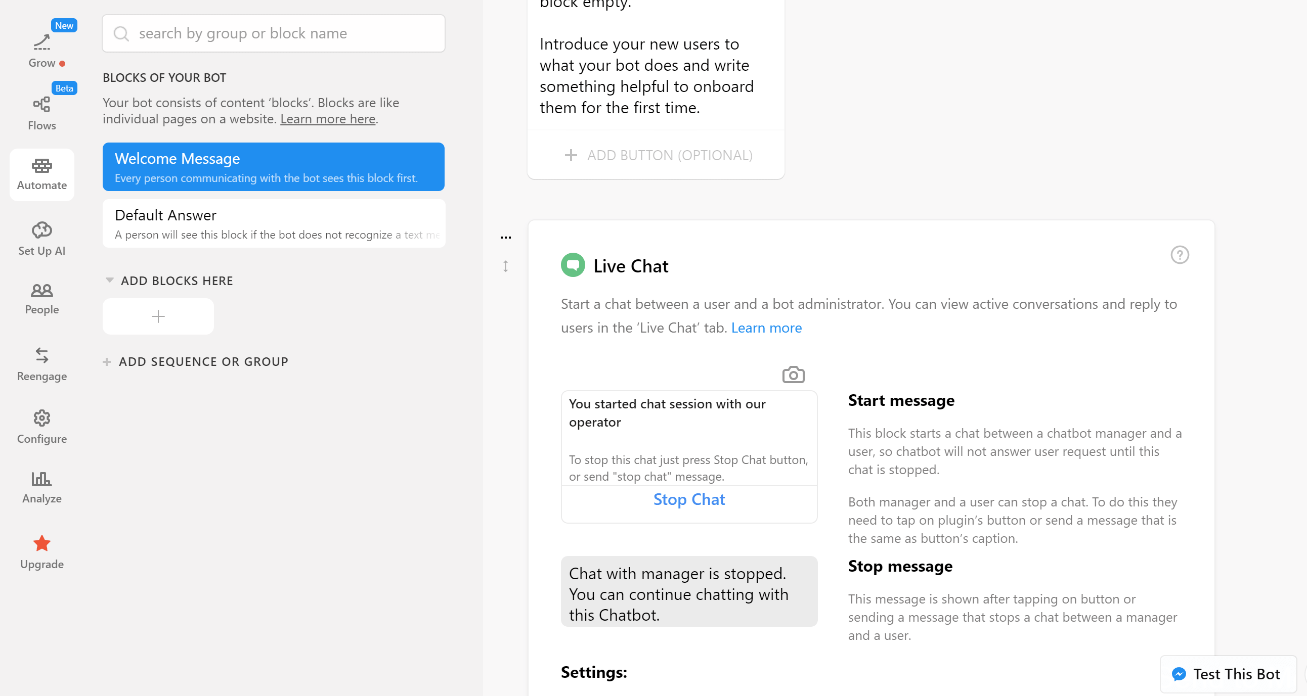 chatfuel live chat como crear un chatbot desde cero como crear un chatbot