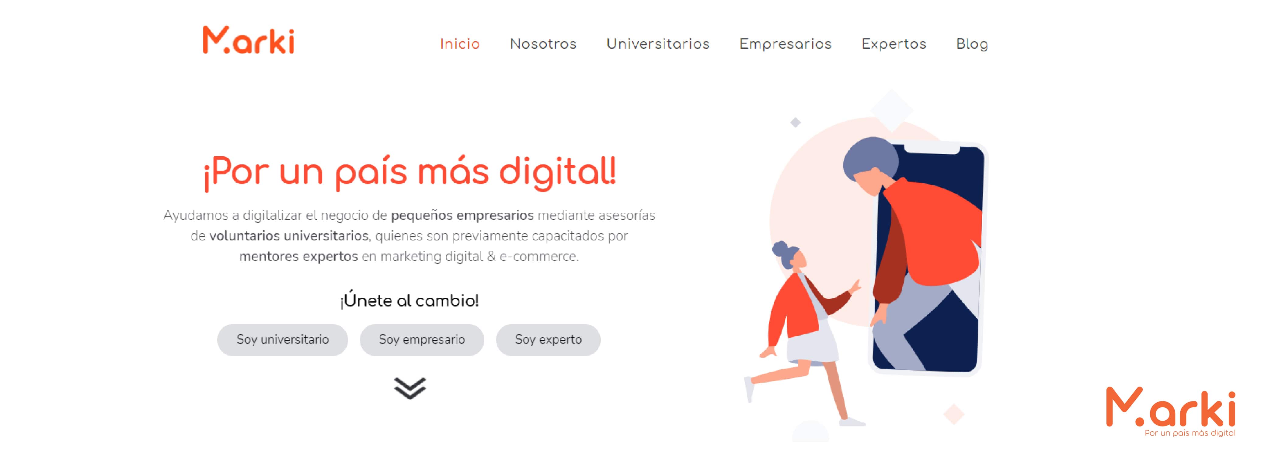 home page marki landing page marki marki.pe marki que es una landing page y para que sirve landing page para que sirve diferencias entre landing page y sitio web que es una landing page diseño de marki