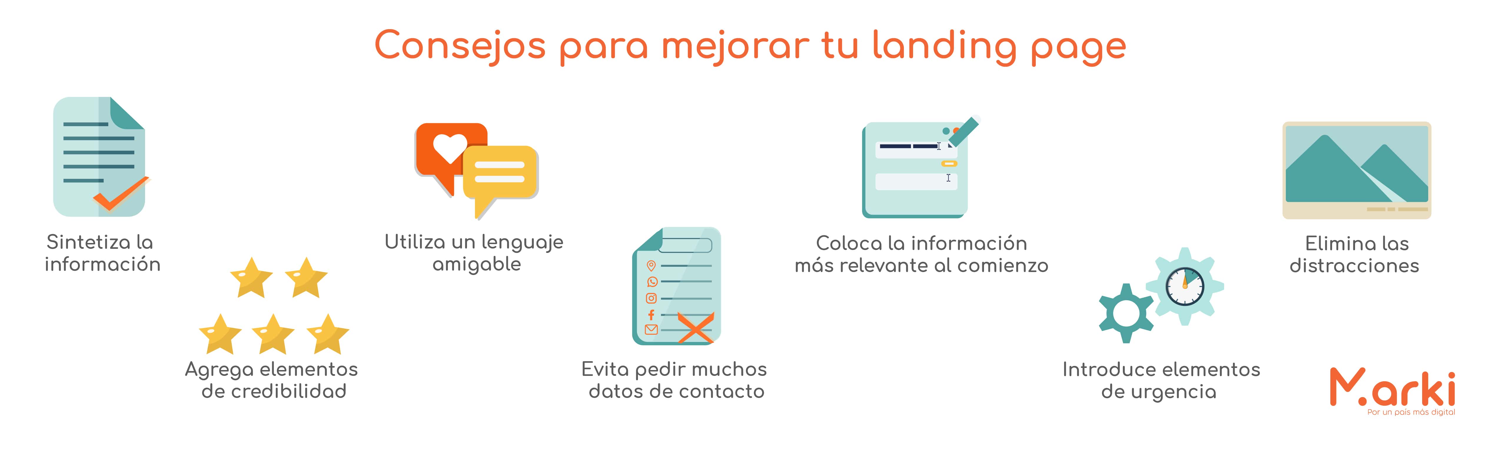consejos para mejorar tu landing page landing page marki que es una landing page y para que sirve landing page para que sirve diferencias entre landing page y sitio web que es una landing page diseño marki