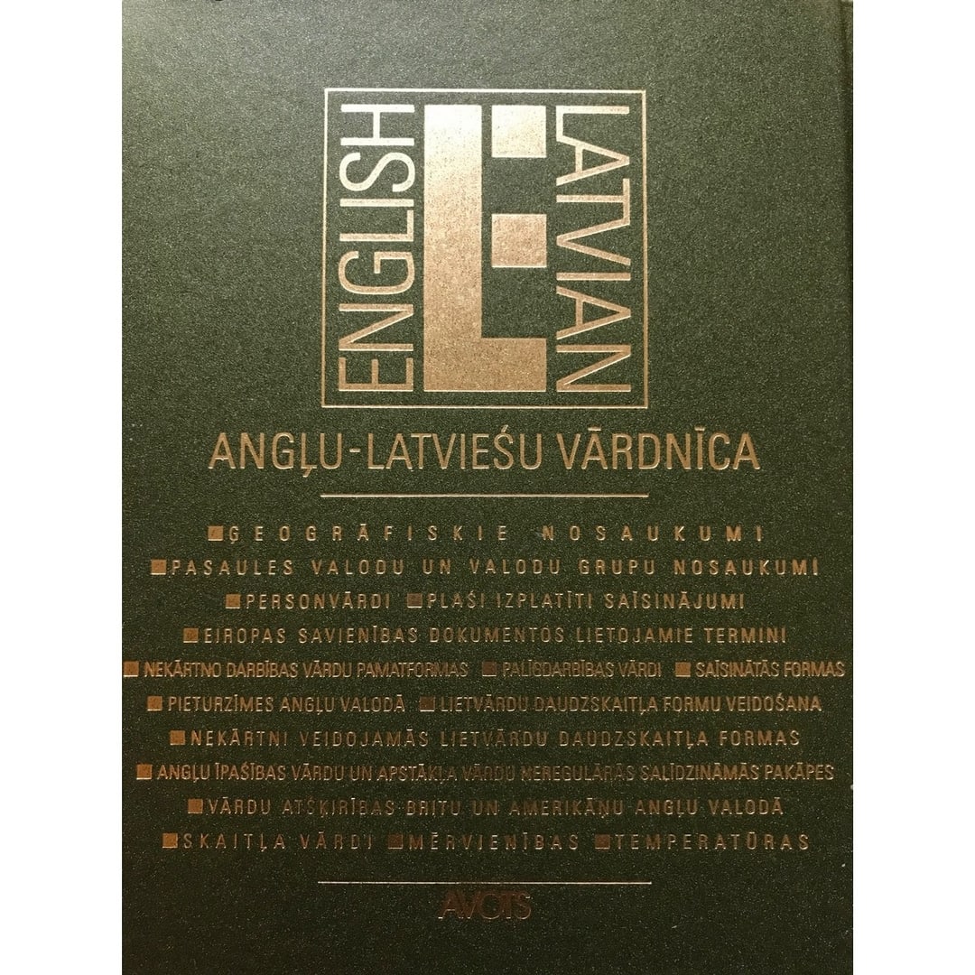 Angļulatviešu vārdnīca / EnglishLatvian dictionary