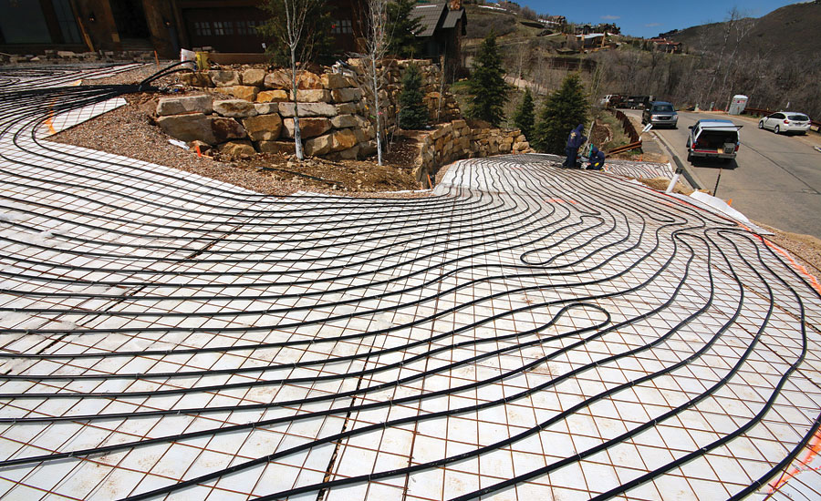 Snow Melting Heated Driveway System