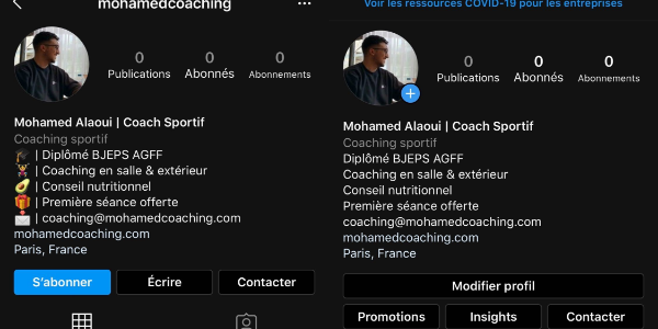 Instagram pour coach sportif