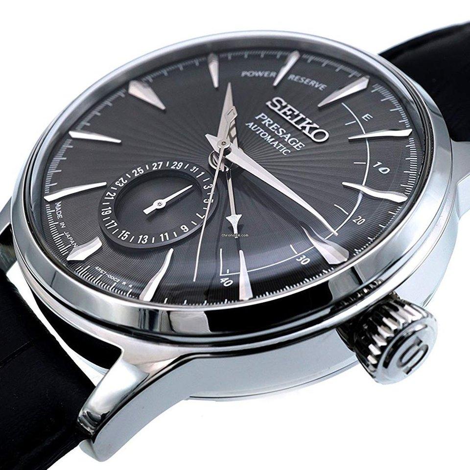 Seiko SSA345J Presage Automatic Watch Black Dial Power Indicator – H & S Jewellers