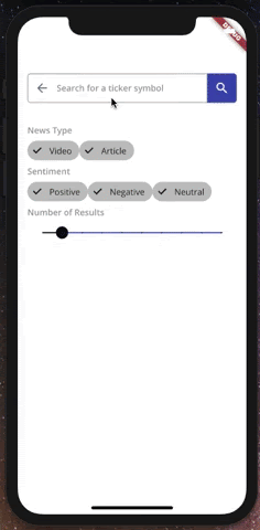 FluttersStock news application demo