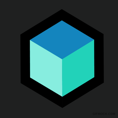 GIF of bloc turning into cubit