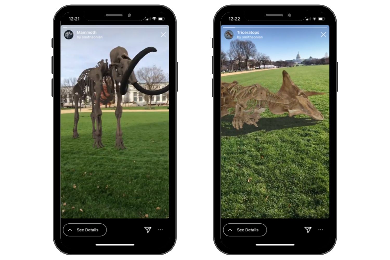two phones dinosaurs