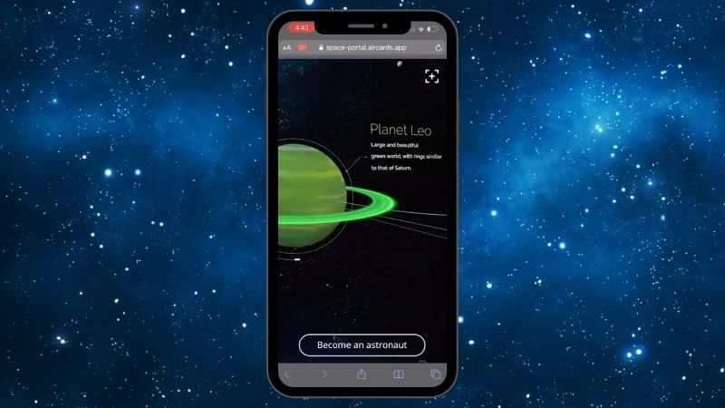 Yondr and Aircards Develop WebAR Space Portal Experience
