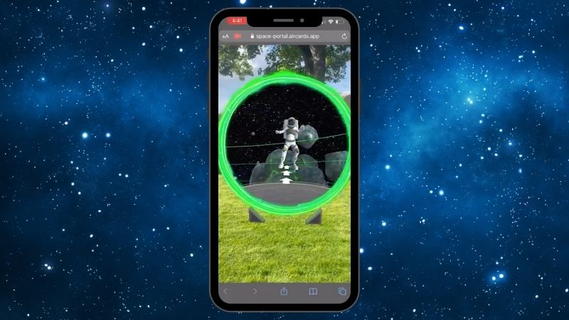 Yondr and Aircards Develop WebAR Space Portal Experience