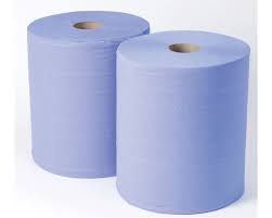 360m Wiper Roll Blue Embossed